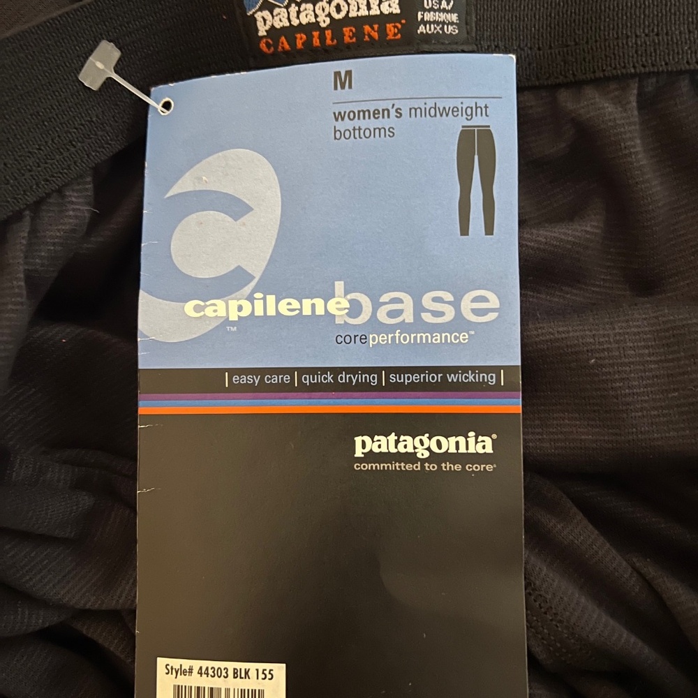 Patagonia vintage Medium black midweight capilene bottoms